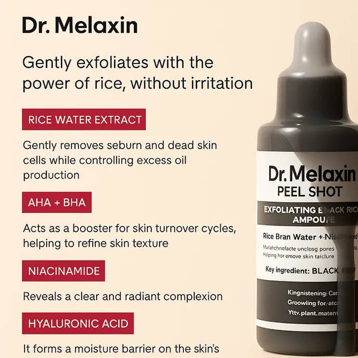Dr. Melaxin Rice Peel Glow Serum - TheCalmHaven